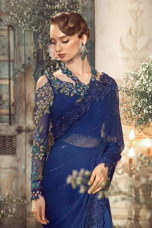 Cobalt Blue Saree Sareenah