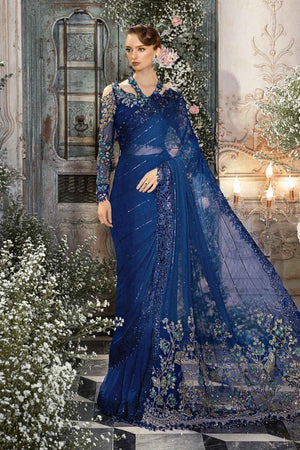 Cobalt Blue Saree Sareenah