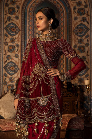 Drape Maroon Sareenah